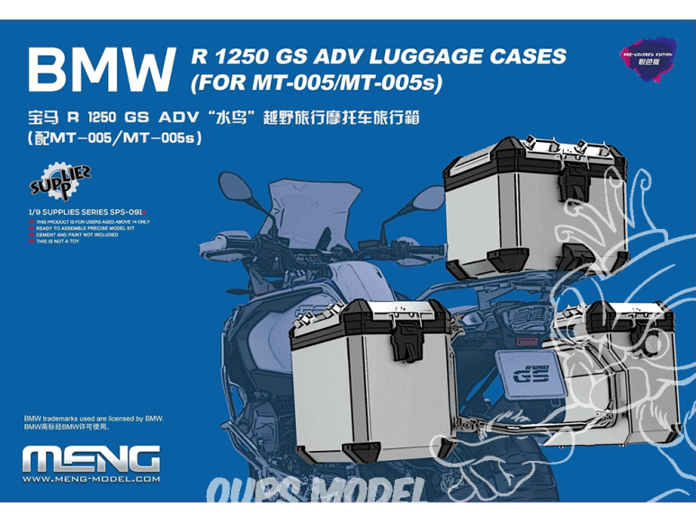 MENG SPS-091S Valises et top case pour R1250GS Adventure pré-peint 1/9