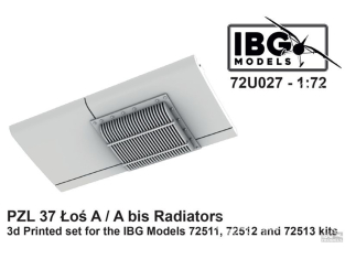 IBG maquette avion 72U027 Radiateur pour PZL 37 ŁOŚ A/A bis pour kit IBG 1/72