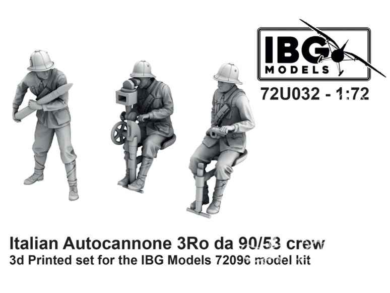 IBG maquette avion 72U032 Equipage du canon automoteur italien Autocannon 1/72