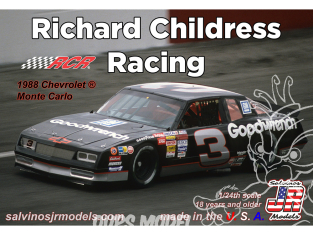 JR Models maquette voiture RCMC1988P Richard Childress N°3 GM Goodwrench 1988 Chevrolet Monte Carlo 1/24