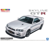 Aoshima maquette voiture 65587 Nissan Skyline GT-R V Spec II BNR34 2000 Pré-peint Blanc 1/24