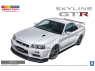 Aoshima maquette voiture 65587 Nissan Skyline GT-R V Spec II BNR34 2000 Pré-peint Blanc 1/24
