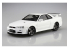 Aoshima maquette voiture 65587 Nissan Skyline GT-R V Spec II BNR34 2000 Pré-peint Blanc 1/24