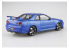 Aoshima maquette voiture 65570 Nissan Skyline GT-R V Spec II BNR34 2000 Pré-peint Bayside Blue 1/24