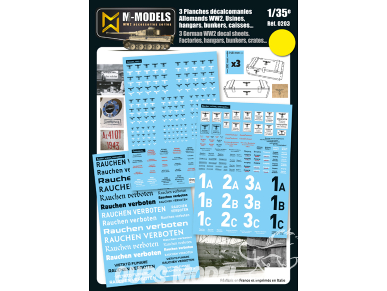 M-Models NT-0203 3 planches décalcomanies Allemands WW2 1/35