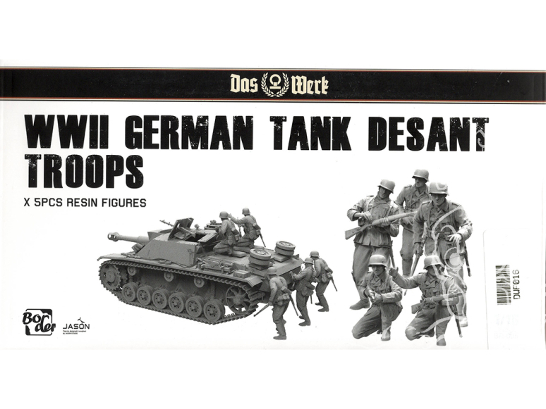 DAS WERK maquette personnage DF016 WW2 German Tank Desant Troops 1/16