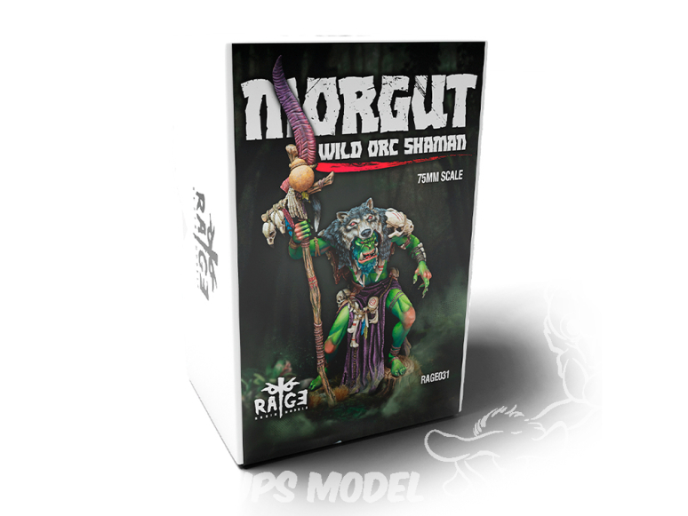 Ak Interactive figurine RAGE031 MORGUT WILD ORC SHAMAN 75MM