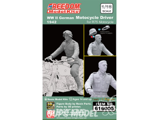 Freedom maquette militaire 616005 Pilote Allemand pour Bmw R75 1942 1/16