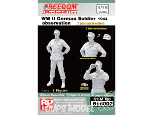 Freedom maquette militaire 616002 Soldat Allemand en pleine observation 1944 1/16
