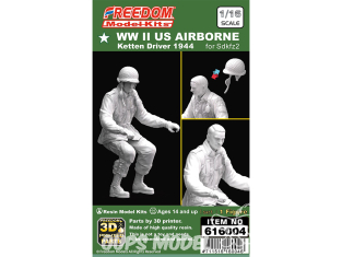 Freedom maquette militaire 616004 Pilote US pour Kettenkraftrad WWII 1/16