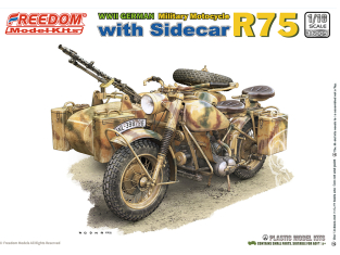 Freedom maquette militaire 16005 Bmw R75 avec Sidecar WWII 1/16