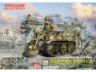 Freedom maquette militaire 16004 Kettenkraftrad Typ HK 101 Sd.Kfz.2 catpuré par l'U.S. Army 1/16