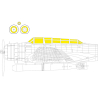 Eduard Express Mask JX326 B5N2 TFace Border Model 1/35