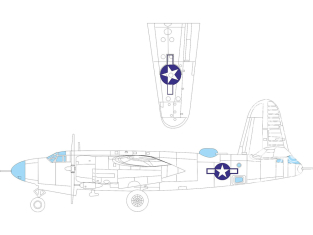 Eduard Express Mask EX1046 B-26B Marauder Insigne national Icm 1/48