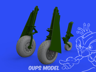 Eduard kit d'amelioration avion brassin 648989 Roues block tread P-51B/C Eduard 1/48