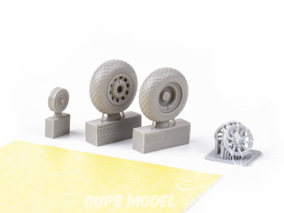 Eduard kit d'amelioration avion brassin 648990 Roues Diamond tread 2 P-51B/C Eduard 1/48