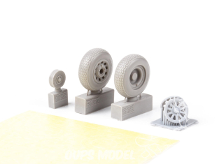 Eduard kit d'amelioration avion brassin 648991 Roues block tread 2 P-51B/C Eduard 1/48