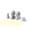 Eduard kit d'amelioration avion brassin 648991 Roues block tread 2 P-51B/C Eduard 1/48