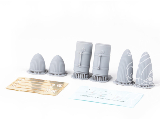 Eduard kit d'amelioration avion brassin Print 6481001 Réservoirs largables 108gal P-51B/C Eduard 1/48