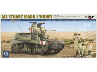 Mirage maquette militaire 720006 M3 STUART Mk I ´HONEY´ light tank WWII 1/72