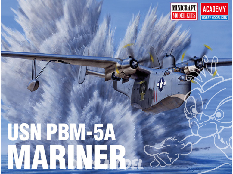 Academy maquette avion 12586 USN PBM-5A MARINER 1/72