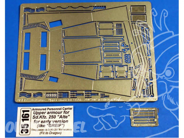 Aber 35161 Blindage superieur pour Sd.Kfz. 250 &39&39Alte&39&39 (for early version like &39&39Greif&39&39) 1/35