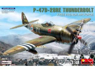 Mini Art maquette avion 48015 P-47D-28RE THUNDERBOLT ARMÉE AÉRIENNE FRANÇAISE LIBRE 1/48