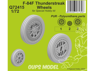 Cmk kit d'amelioration Q72415 Roues F-84F Thunderstreak 1/72 pour kits Special Hobby 1/72