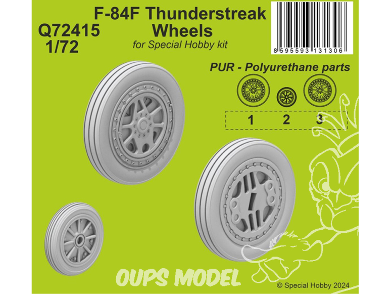 Cmk kit d'amelioration Q72415 Roues F-84F Thunderstreak 1/72 pour kits Special Hobby 1/72