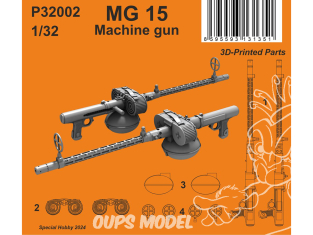 Special Hobby 3D Print militaire P32002 Mitrailleuse MG 15 2 pièces 1/32