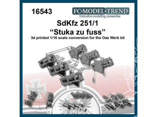 FC MODEL TREND accessoire résine 16543 Sd.Kfz.251/1 "Stuka zu fuss" Das Werk 1/16