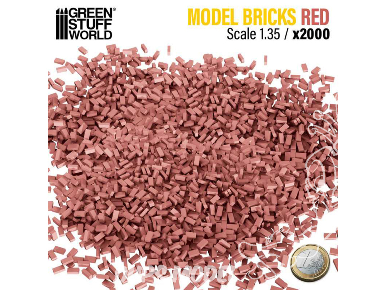 Green Stuff 9207 Briques Rouge x2000 1:35