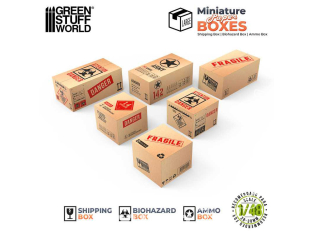 Green Stuff 12476 Boîtes Imprimées Miniatures - Grandes 1/48