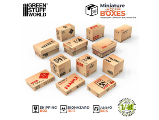 Green Stuff 12478 Boîtes Imprimées Miniatures - Petites 1/48