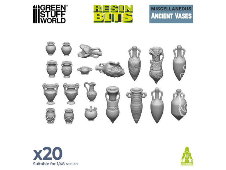 Green Stuff 12359 Set imprimé en 3D - Vases anciens 1/48