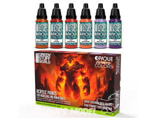 Green Stuff 12533 Set Peinture Opaque- Couleurs Chaudes