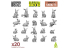 Green Stuff 12290 Set imprimé en 3D - Lapins 1/48