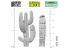 Green Stuff 12669 Set imprimé en 3D - Cactus Saguaro XL 1/48