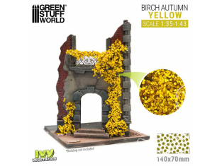 Green Stuff 4650 Feuillage lierre miniature - Bouleau Jaune - Large 1/72