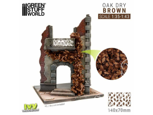 Green Stuff 4636 Feuillage lierre miniature - Chêne Marron - Large 1/35