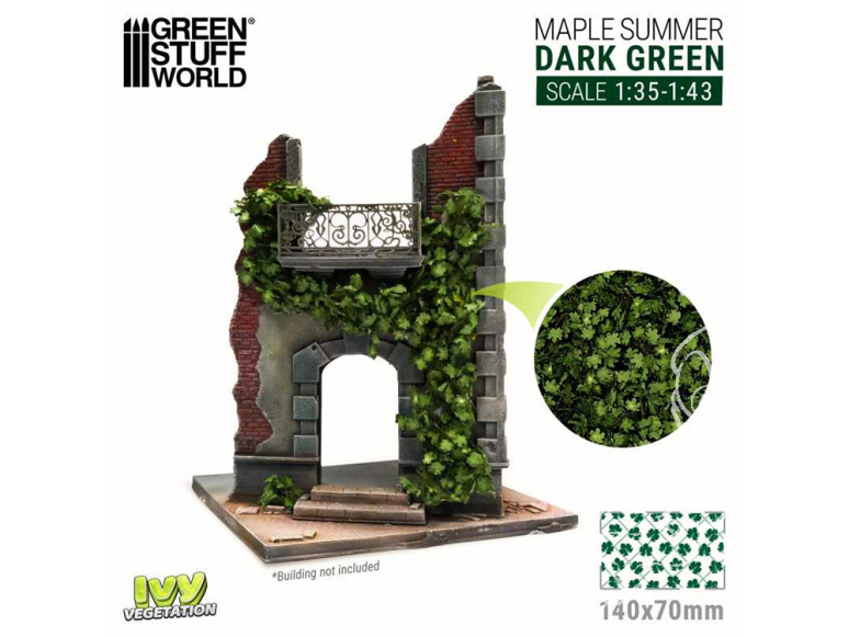 Green Stuff 4638 Feuillage lierre miniature - Érable vert foncé - Large 1/35