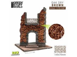 Green Stuff 4637 Feuillage lierre miniature - Chêne Marron - Petit 1/72