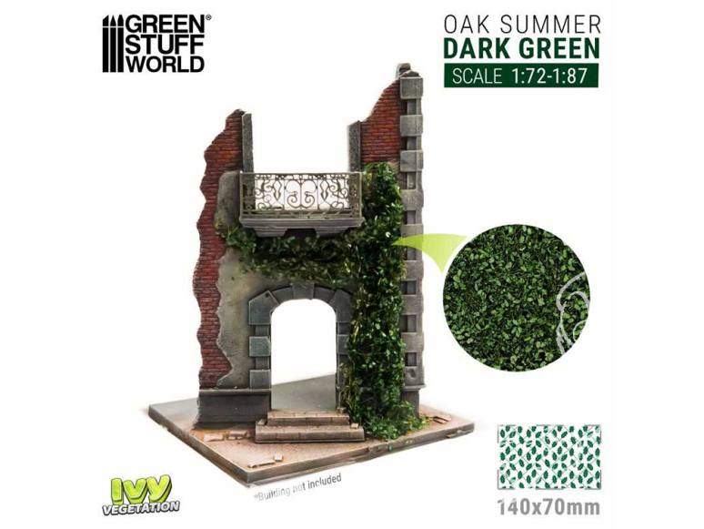 Green Stuff 4631 Feuillage lierre miniature - Chêne vert foncé - Petit 1/72