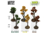 Green Stuff 4631 Feuillage lierre miniature - Chêne vert foncé - Petit 1/72