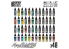 Green Stuff 12261 Mega Set de Peintures Metalliques 48 pots