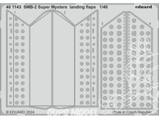EDUARD photodecoupe avion 481143 Volets d'atterrissage SMB-2 Super Mystere Special Hobby 1/48