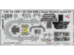 EDUARD photodecoupe avion 491456 Amélioration SMB-2 Super Mystere Special Hobby 1/48