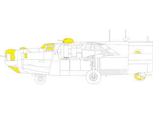 Eduard Express Mask CX667 B-24H Airfix 1/72