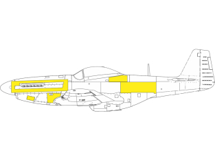 Eduard Express Mask CX665 Panneaux de surface P-51D Eduard 1/72