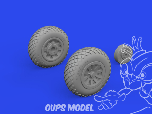 Eduard kit d'amelioration brassin 672366 Roues diamond tread P-51D Eduard 1/72